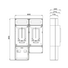 1/3F mérőszekrény 1xM80+1xH63A szabadvezetéki 1-szintes 2-mérőhely 2 HB33KH24-U Hensel