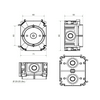 Betondoboz mágneses 1-es téglalap 71mm x 90mm 60mm-átmérő műanyag narancs SB-KP KOPOS