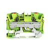 Földelő sorkapocs nyomógombos TS35 1-szintes 1.5-6mm2/érvéghüvely zöld/sárga rugószorításos WAGO