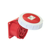 Ipari dugalj beépíthető 16A 5P 400V(50+60Hz) piros egyenes IP67 műanyag 6h-pozíció csavaros PCE