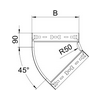 Kábeltálca 45° idom 150mm x 60mm-mag. 45° szalaghorganyzott acél RBM 45 615 FS OBO-BETTERMANN