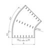 Kábeltálca 45° idom 400mm x 85mm-mag. 45° merítetten horganyzott acél RB 45 840 FT OBO-BETTERMANN