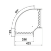 Kábeltálca 90° idom 300mm x 60mm-mag. 90° szalaghorganyzott acél RB 90 630 FS OBO-BETTERMANN