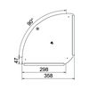 Kábeltálca irányváltó idom fedél vízszintes 90° acél 300mm x 358mm RBD 90 300 DD OBO-BETTERMANN