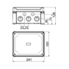 Kötődoboz falonkívüli műanyag 191mm x 241mm 126mm IP67 szürke X16 LGR OBO-BETTERMANN