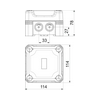 Kötődoboz műanyag 114mm x 114mm 78mm IP67 4mm2-vezetőhöz(max.) X04 LGR-TR OBO-BETTERMANN