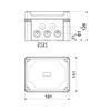 Kötődoboz műanyag 151mm x 191mm 126mm IP67 10mm2-vezetőhöz(max.) X10 R LGR-TR OBO-BETTERMANN