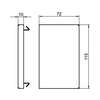 Parapetcsatorna végzáró GS-S70110RW-hez szimmetrikus 115mm x 72mm acél GS-E70110RW OBO-BETTERMANN