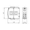 Túlfeszültség-levezető 3P+NPE kombi C+D T2+T3 T2 20kA V10-C 0-280 OBO-BETTERMANN