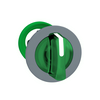 Választókapcsoló fej műanyag d30 világító 3-állású reteszelt zöld kerek Harmony XB5 Schneider