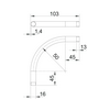 Védőcső könyök 90° 16mm-csőátmérőhöz menetes fém 16mm-átmérő SBNM16 G OBO-BETTERMANN