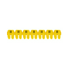 Vezeték- és sorkapocsjelölő (=) 0,5-1,5mm2 füzet műanyag sárga bepattintó CAB3 LEGRAND