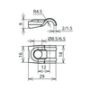 Vezetőtartó egycsavaros DEHNQUICK St/tZn Rd 6-10 mm-hez  UEL DQ 6.10 B8.5 STTZN DEHN